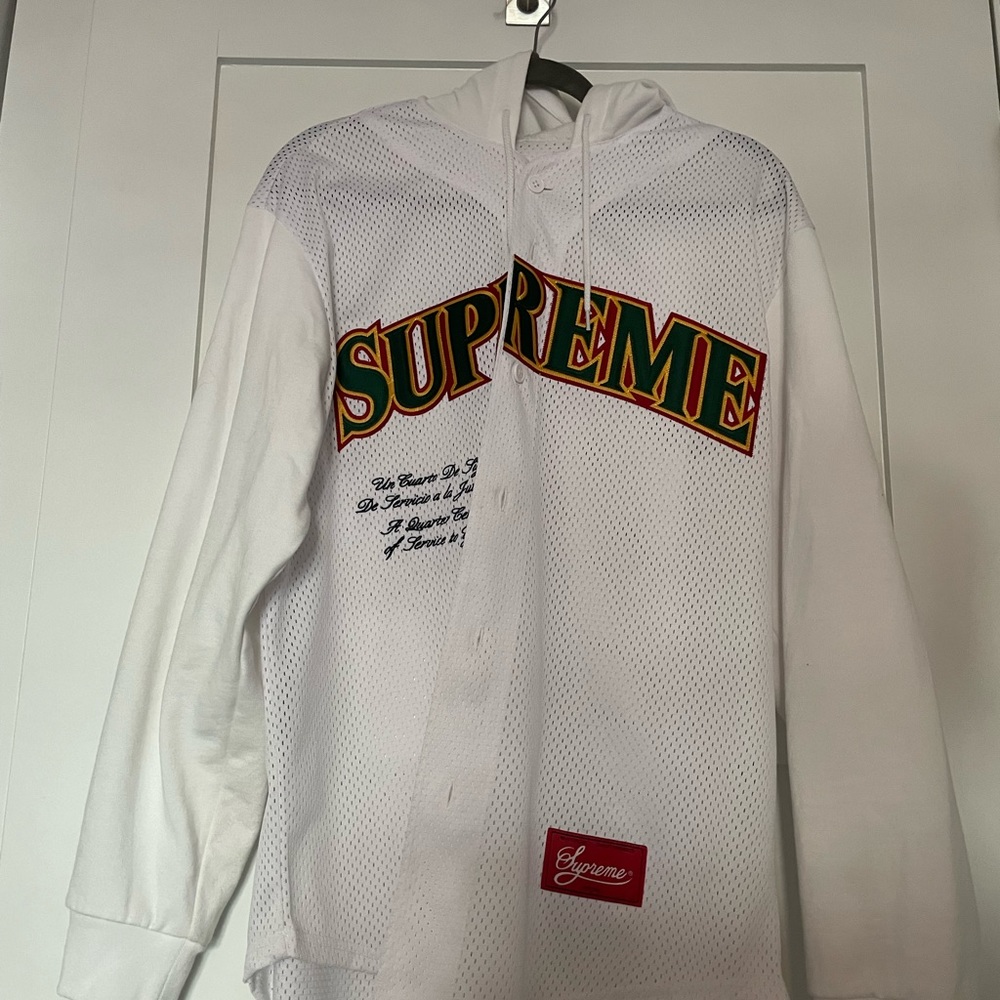 Supreme baseball jersey hoody